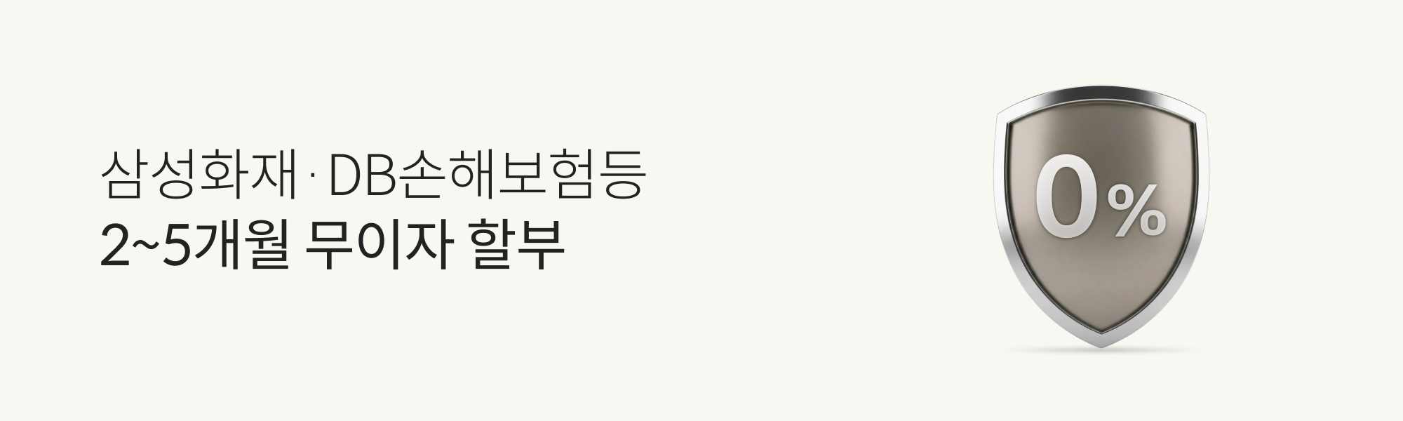 롯데카드 개인 - 삼성화재 · DB손해보험등 2~5개월 무이자 할부